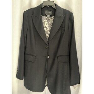 Etcetera Navy Blue Long 2 Button Blazer Size 12